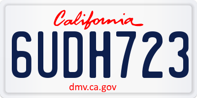 CA license plate 6UDH723