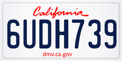 CA license plate 6UDH739