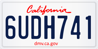CA license plate 6UDH741