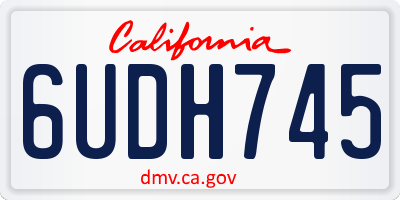 CA license plate 6UDH745