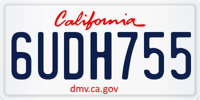CA license plate 6UDH755