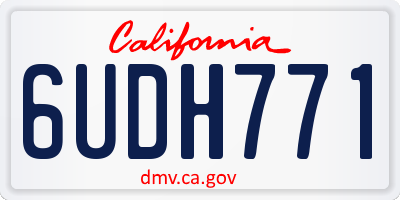CA license plate 6UDH771