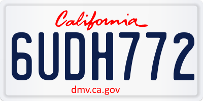 CA license plate 6UDH772