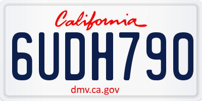 CA license plate 6UDH790
