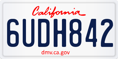 CA license plate 6UDH842