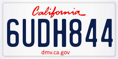 CA license plate 6UDH844