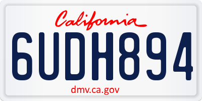 CA license plate 6UDH894