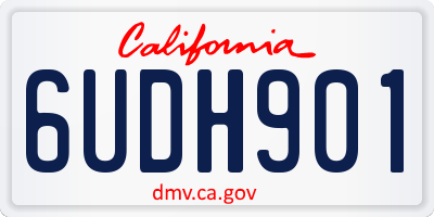 CA license plate 6UDH901