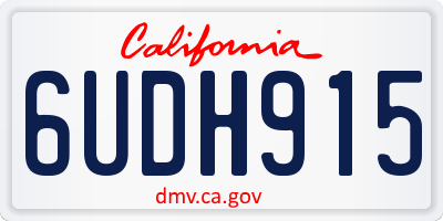 CA license plate 6UDH915