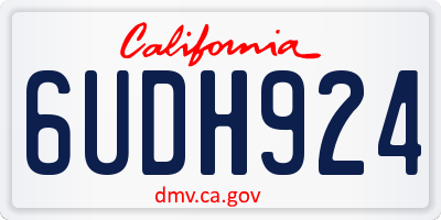 CA license plate 6UDH924