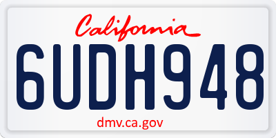 CA license plate 6UDH948