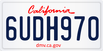CA license plate 6UDH970