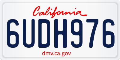CA license plate 6UDH976