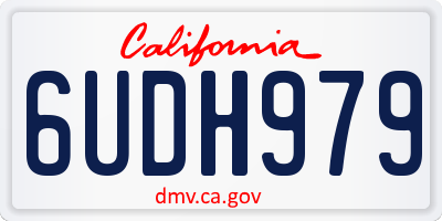 CA license plate 6UDH979