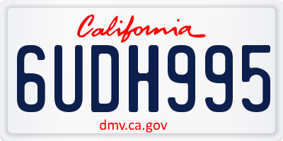 CA license plate 6UDH995