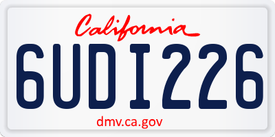 CA license plate 6UDI226