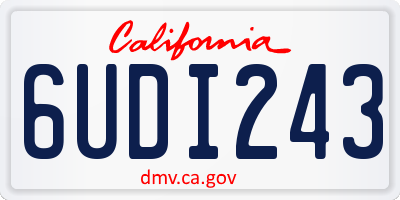 CA license plate 6UDI243