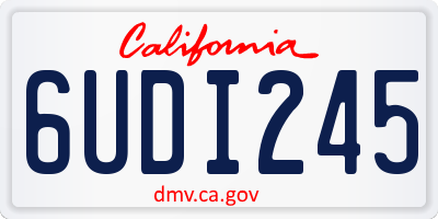 CA license plate 6UDI245