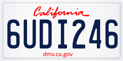 CA license plate 6UDI246