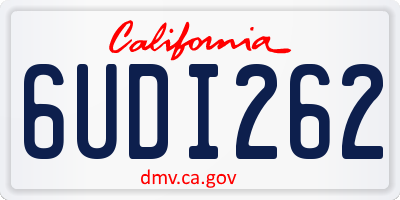 CA license plate 6UDI262