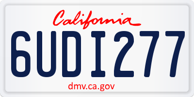 CA license plate 6UDI277