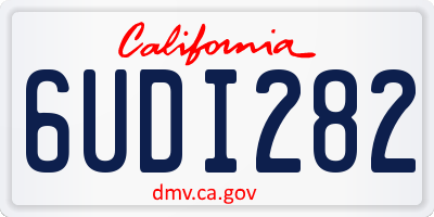 CA license plate 6UDI282