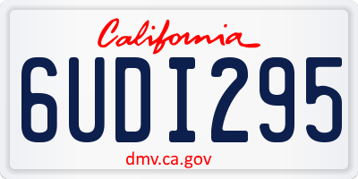 CA license plate 6UDI295