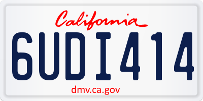 CA license plate 6UDI414