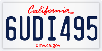 CA license plate 6UDI495