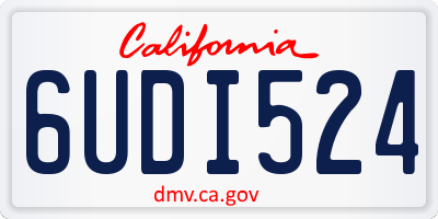 CA license plate 6UDI524