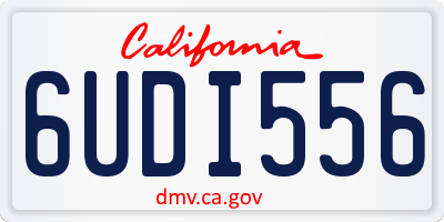 CA license plate 6UDI556