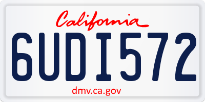 CA license plate 6UDI572
