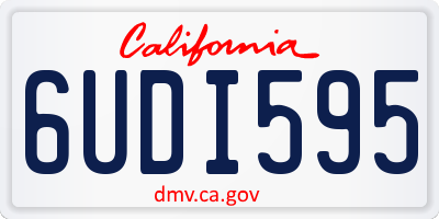 CA license plate 6UDI595