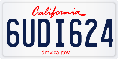 CA license plate 6UDI624