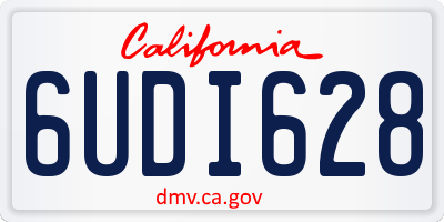 CA license plate 6UDI628