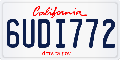 CA license plate 6UDI772