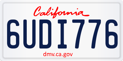 CA license plate 6UDI776