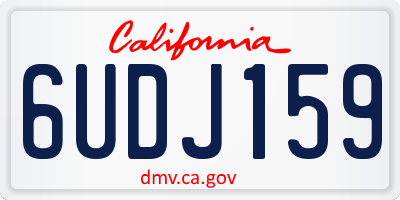 CA license plate 6UDJ159