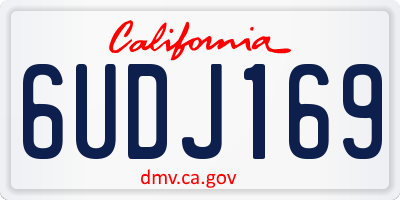 CA license plate 6UDJ169