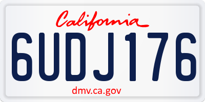 CA license plate 6UDJ176