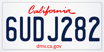 CA license plate 6UDJ282