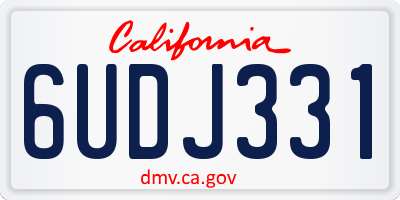 CA license plate 6UDJ331