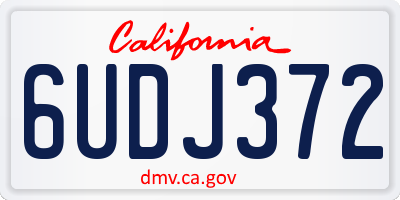 CA license plate 6UDJ372