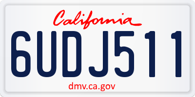 CA license plate 6UDJ511