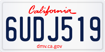 CA license plate 6UDJ519