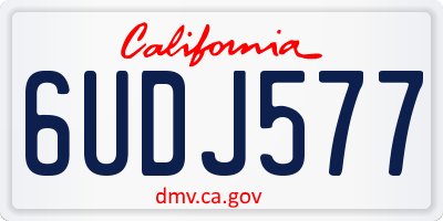 CA license plate 6UDJ577