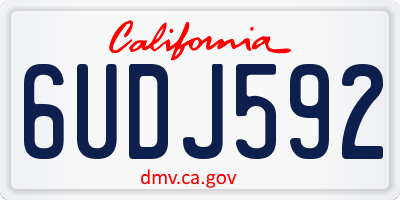 CA license plate 6UDJ592
