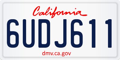 CA license plate 6UDJ611
