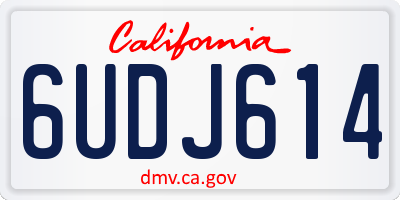CA license plate 6UDJ614