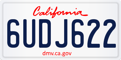 CA license plate 6UDJ622